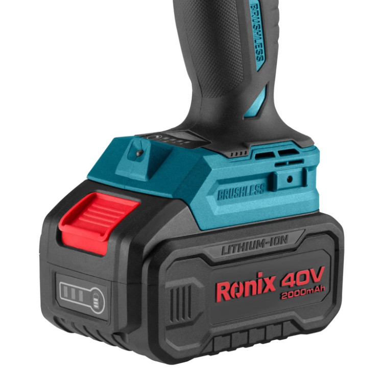 کیت دریل شارژی براشلس ۴۰ ولت ۱۵۰ نیوتن متر رونیکس (RONIX) – مدل ۸۹۰۵-۴۰V