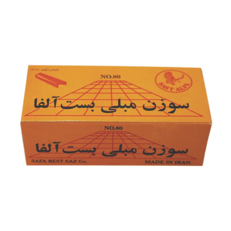 سوزن منگنه مبلی بست آلفا مدل ۸۰/۱۶ – بسته ۲۵۰۰ عددی